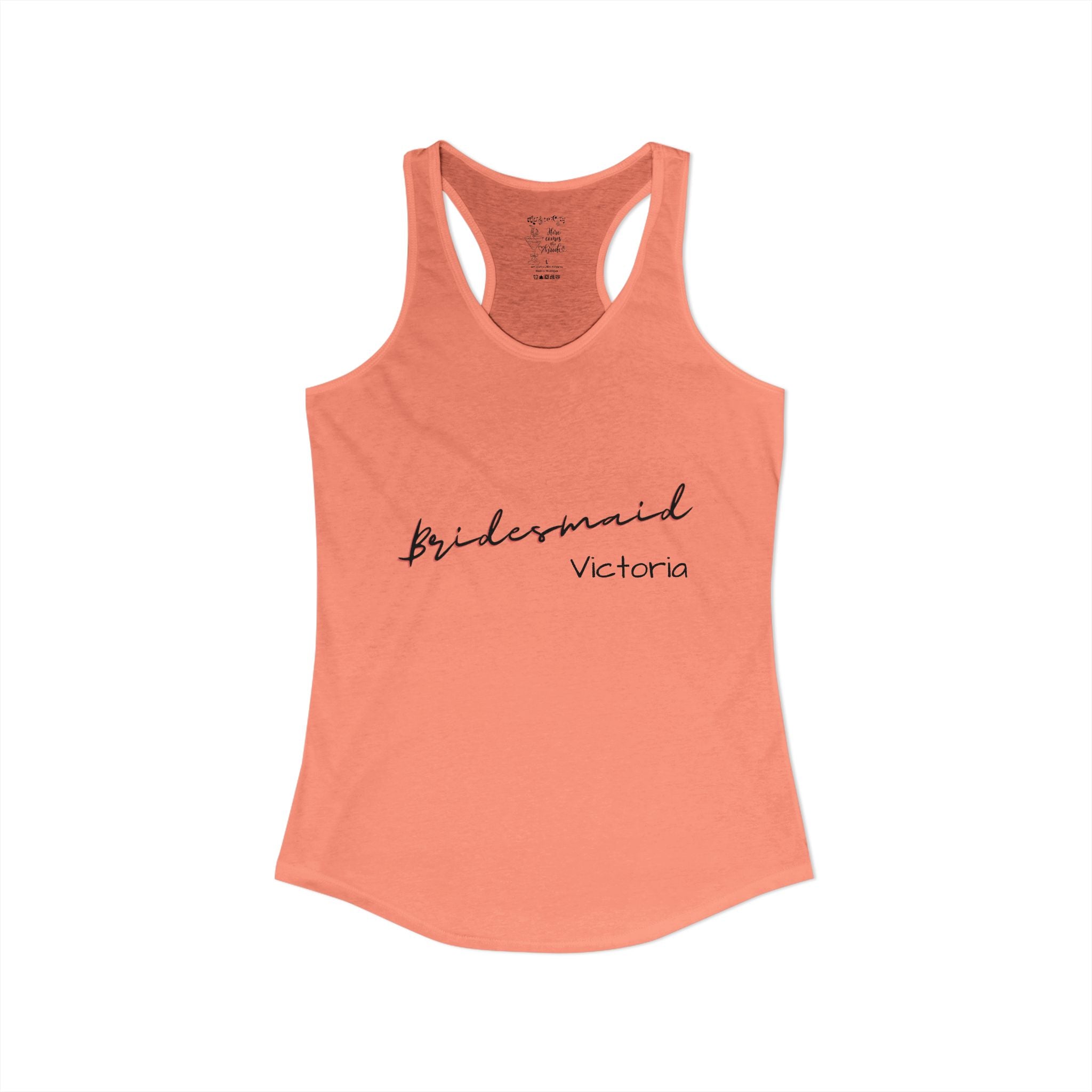 "Music City Bride Tribe" Script Racerback Tank Top "Bridesmaid" - Bachelorette Weekend Attire