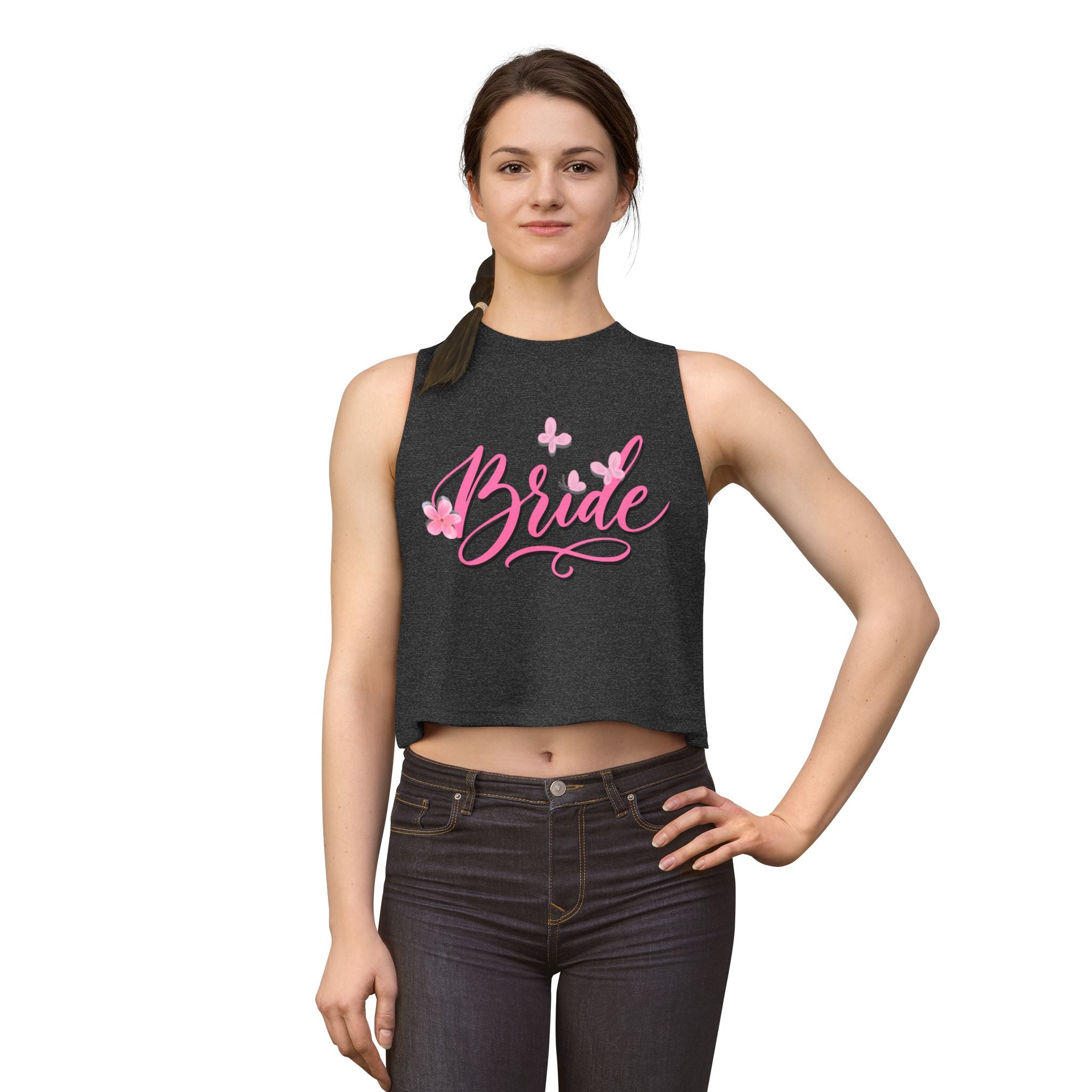 "Bride" Crop Top — Bachelorette & Bridal Shower Tank